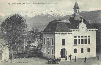 CPA FRANCE 38 "Chapareillan, La Mairie et chaîne de Belledonne".