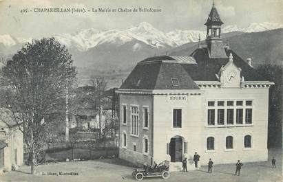 CPA FRANCE 38 "Chapareillan, La Mairie et chaîne de Belledonne".