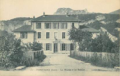 CPA FRANCE 38 "Fontaine, La Mairie et les Balmes".