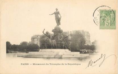 CPA FRANCE 75011 "Paris, Place de la République, monument du Triomphe" 