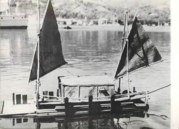 PHOTO ORIGINALE / TAHITI "Traversée du Pacifique sur un radeau de bambou"