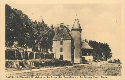 CPA FRANCE 38 "St Julien de Ratz, Le repos des travailleurs , la maison Henrhi Bazire".