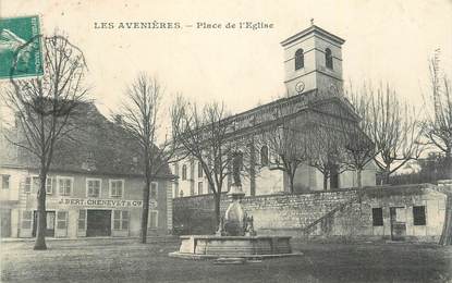 CPA FRANCE 38 "Les Avenières, Place de l'église".