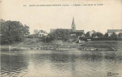 CPA FRANCE 45 "St Hilaire St Mesmin, L'église, les bords du Loiret".