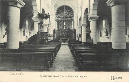 CPA FRANCE 45 "Sandillon, Intérieur de l'église".