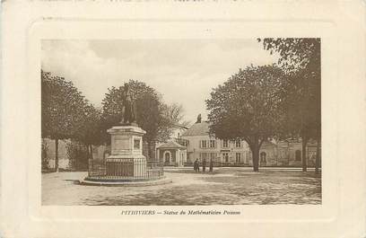 CPA FRANCE 45 "Pithiviers, Statue du Mathématicien Poisson".