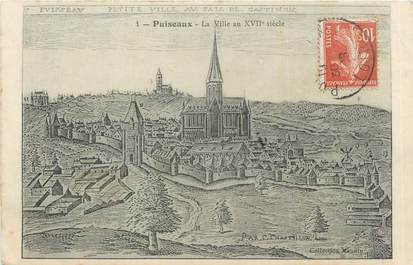 CPA FRANCE 45 "Puiseaux, La ville au XVIIème siècle".