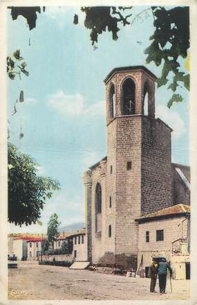 CPA FRANCE 43 "Langeac, L'église collégiale et le quai Voltaire".