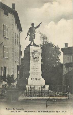 CPA FRANCE 43 "Langeac, Monument aux morts".