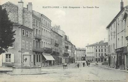 CPA FRANCE 43 "Craponne, La grande rue".