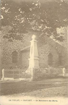 CPA FRANCE 43 "Goudet, Le monument aux morts'.