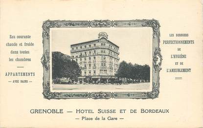 CPA FRANCE 38 "Grenoble, Hotel Suisse et de Bordeaux"