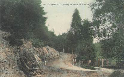 CPA FRANCE 69 "St Forgeux, Chemin de Ronzière".