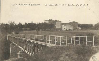 CPA FRANCE 69 "Brindas, La brochatière et le viaduc du FOL".