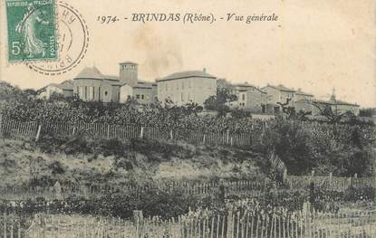 CPA FRANCE 69 "Brindas, Vue générale".