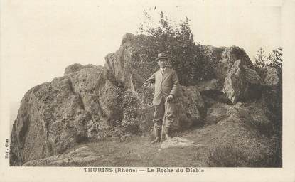 CPA FRANCE 69 "Thurins, La Roche du Diable".