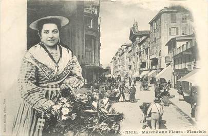 CPA FRANCE 06 "Nice, le marché aux fleurs, fleuriste"