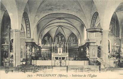 CPA FRANCE 69 "Pollionay, Intérieur de l'église".