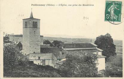 CPA FRANCE 69 "Pollionay, L'église vue prise des Mandrières".