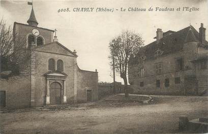 CPA FRANCE 69 "Charly, Le château de Foudras et l'église".