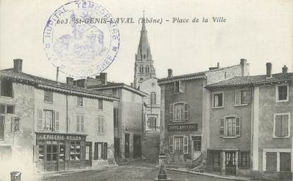 CPA FRANCE 69 "St Genis Laval, Place de la Ville".