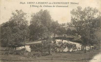 CPA FRANCE 69 "St Laurent de Chamousset, L'étang du château de Chamousset".