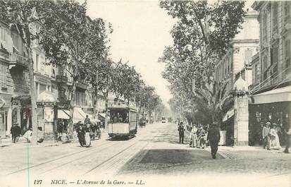 CPA FRANCE 06 "Nice, Avenue de la Gare" / TRAMWAY
