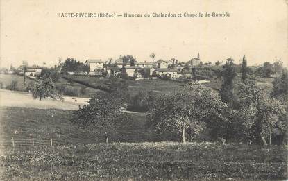 CPA FRANCE 69 "Haute Rivoire, Hameau du Chalandon et chapelle de Rampôt".