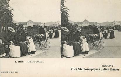 CPA FRANCE 06 "Nice, Jardins du Casino" / CARTE STEREO