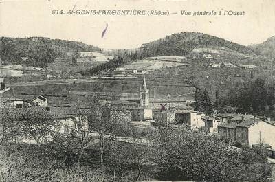 CPA FRANCE 69 "St Genis l'Argentière, Vue générale à l'Ouest".