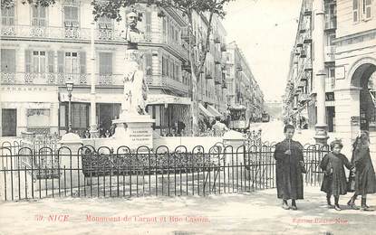 CPA FRANCE 06 "Nice, Monument de Carnot et rue cassini" 