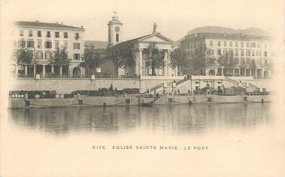 CPA FRANCE 06 "Nice, Eglise Sainte Marie, le Port" 