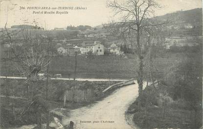 CPA FRANCE 69 " Pontcharra sur Turdine, Pont et moulin Roquille".