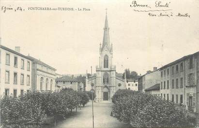 CPA FRANCE 69 " Pontcharra sur Turdine, La place".