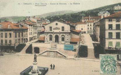 CPA FRANCE 69 " Tarare, Place Denave, le théâtre".