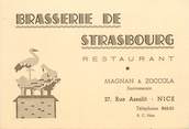 06 Alpe Maritime CPA / CDV FRANCE 06 "Nice, Brasserie de Strasbourg, Pr. Magnan & Zoccola"