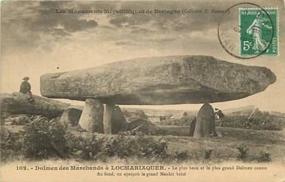 CPA FRANCE 56 "Dolmen des Marchands à Locmariaquer"