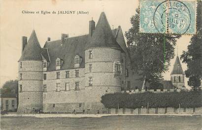 CPA FRANCE 03 " Jaligny, Château et église".