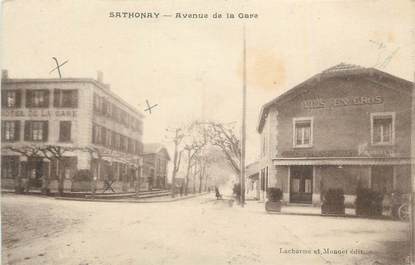 CPA FRANCE 01 " Sathonay, Avenue de la gare".