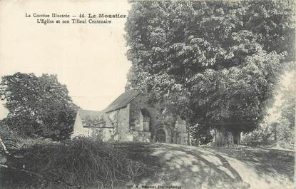 CPA FRANCE 19 "Le Moustier, L'église et son tilleul centenaire".