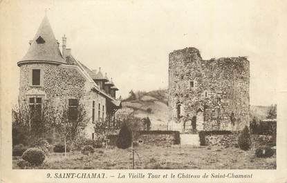 CPA FRANCE 19 "St Chamat, La vieille tour et le château de St Chamant".