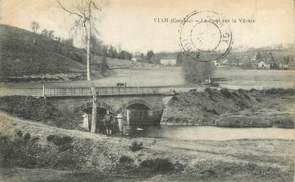 CPA FRANCE 19 "Viam, Le pont sur la Vézère".