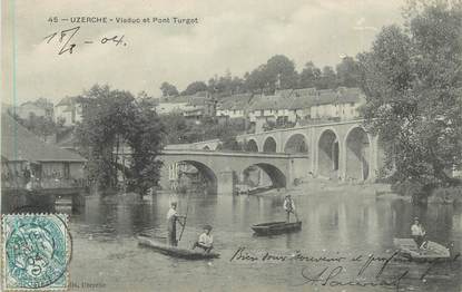 CPA FRANCE 19 "Uzerche, Viaduc et pont Turgot".