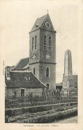 CPA FRANCE 19 "Louignac, Vue partielle, l'église".