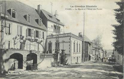 CPA FRANCE 19 "Ussel, La Mairie et l'Hôtel des Postes".