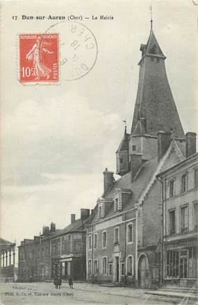 CPA FRANCE 18 " Dun sur Auron, La Mairie".