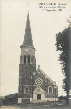 CPA FRANCE 80 " Coullemelle, Bénédiction de l'église le 22 septembre 1927".