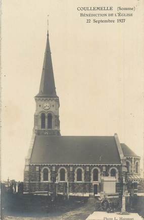 CPA FRANCE 80 " Coullemelle, Bénédiction de l'église le 22 septembre 1927 ".