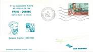 1 Er Vol LETTRE 1 ER VOL DU CONCORDE "Paris / Quebec, 14 juillet 1984, Commandant de Bord M. CONTE"