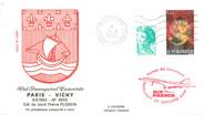 1 Er Vol LETTRE 1 ER VOL DU CONCORDE "Paris / Vichy, 9 septembre 1983, commandant de bord: Pierre PLISSON"